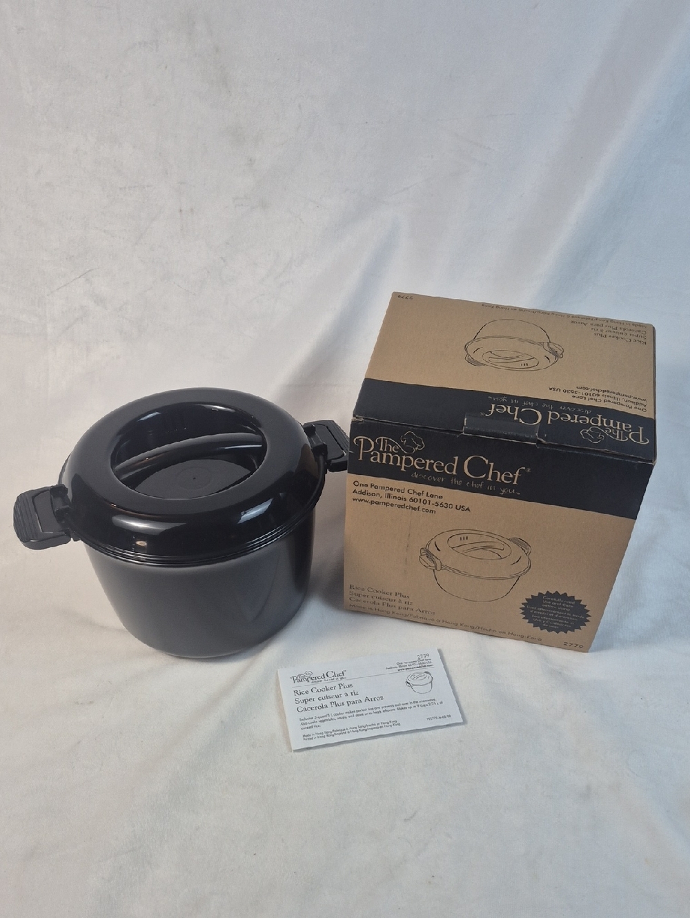 Pampered Chef Microwave Rice Cooker Plus Steamer 2779